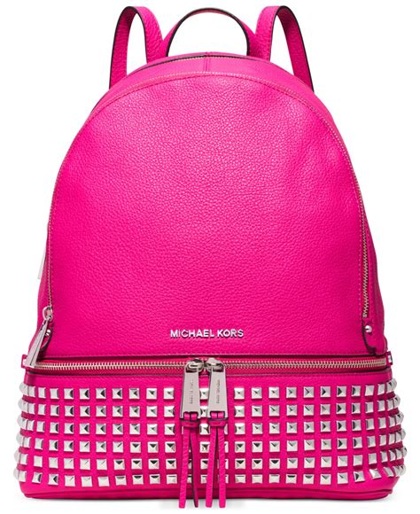 michael kors rhea pink|Michael Kors rhea backpack studded.